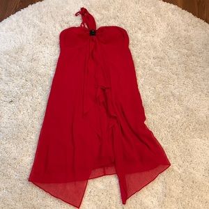 Lane Bryant red Halter Dress Sz 16